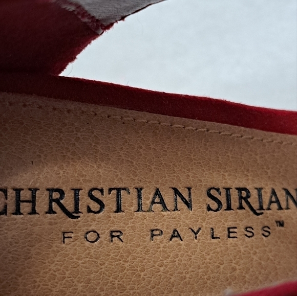 Christian Seriano Red Double Buckle Open Toe Heels - Picture 10 of 10